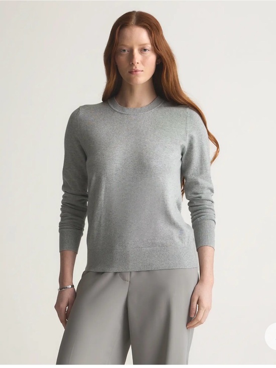 Quince Sweaters - Quince Crewneck Sweater — Heather Gray size large